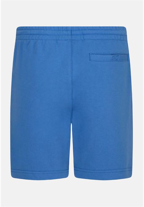 Blue boy shorts with logo print on black CONVERSE | Shorts | 9CF312BIR