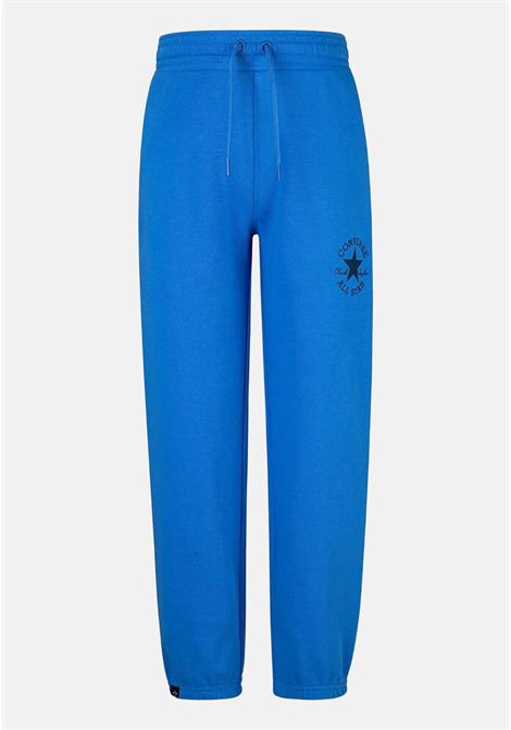 Blue baby girl trousers with Converse logo CONVERSE | 9CF392BIR