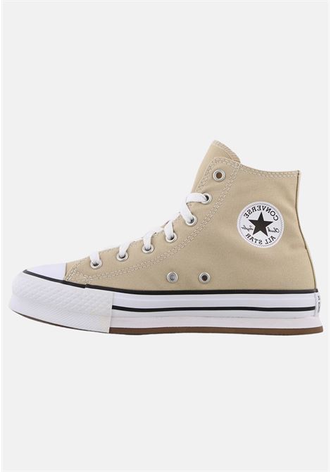 Sneakers donna beige e bianche Converse Chuck Taylor All Star Lift platform CONVERSE | Sneakers | A06344C.