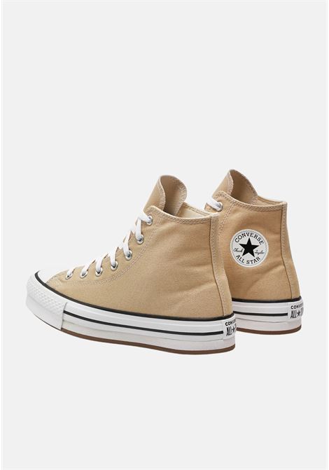 Sneakers donna beige e bianche Converse Chuck Taylor All Star Lift platform CONVERSE | A06344C.