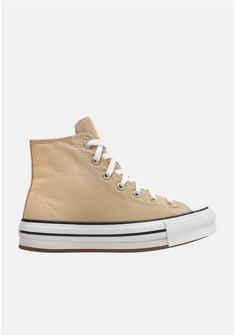Sneakers donna beige e bianche Converse Chuck Taylor All Star Lift platform CONVERSE | Sneakers | A06344C.