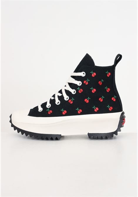 Run Star Hike black women's sneakers with cherry embroidery CONVERSE | A08113C.