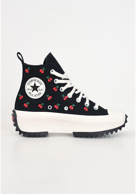 Run Star Hike black women's sneakers with cherry embroidery CONVERSE | A08113C.
