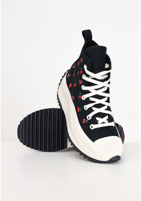 Sneakers da donna nere ricamo ciliegie Run Star Hike CONVERSE | Sneakers | A08113C.