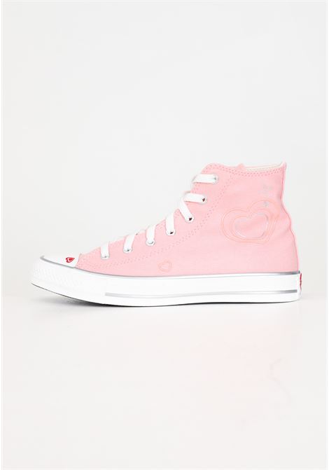 Sneakers da donna rosa con cuoricini modello CTAS HI CONVERSE | Sneakers | A09118C.