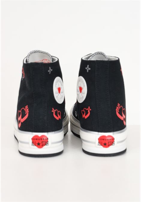 Black Chuck Taylor All Star EVA Lift Platform Y2K Heart women's sneakers CONVERSE | Sneakers | A09121C.