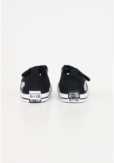 Sneakers neonato nere con stampe logo CONVERSE | a06359c.