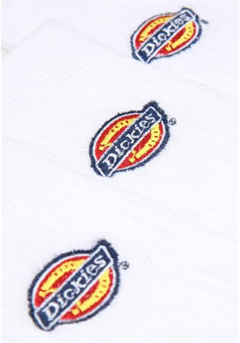 Calzini bianchi con logo in confezione da 3 da uomo e donna DIckies | DK0A4X82WHX1WHX1