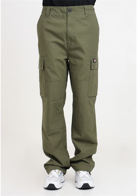 Pantaloni verde militare da uomo con patch logo sulla tasca DIckies | Pantaloni | DK0A4X9XMGR1MGR1