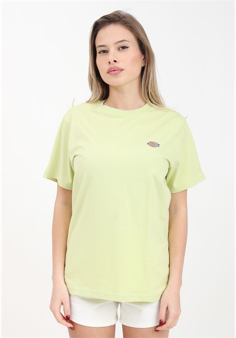 Green women's t-shirt with logo print on the chest DIckies | T-shirt | DK0A4XDAH141H141