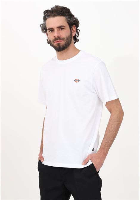 T-shirt casual bianca da uomo con stampa logo DIckies | DK0A4XDBWHX1WHX1