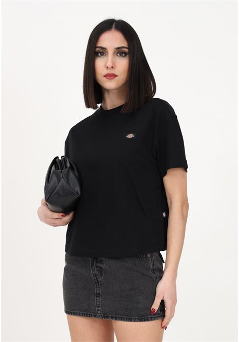 T-shirt casual nera da donna con patch logo DIckies | T-shirt | DK0A4Y8LBLK1BLK1