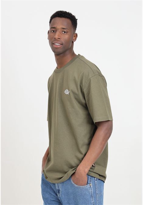 T-shirt da uomo verde militare con ricamo logo DIckies | T-shirt | DK0A4YAIMGR1MGR1