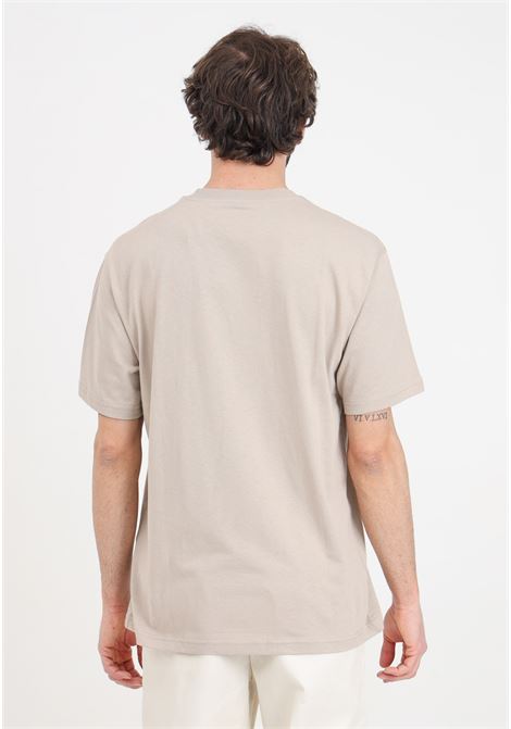 Beige men's T-shirt with contrasting logo embroidery on the chest DIckies | DK0A4YAISS01SS01
