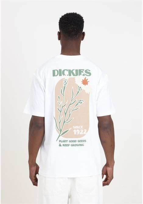 White men's t-shirt with color print on the back DIckies | DK0A4YR5WHX1WHX1