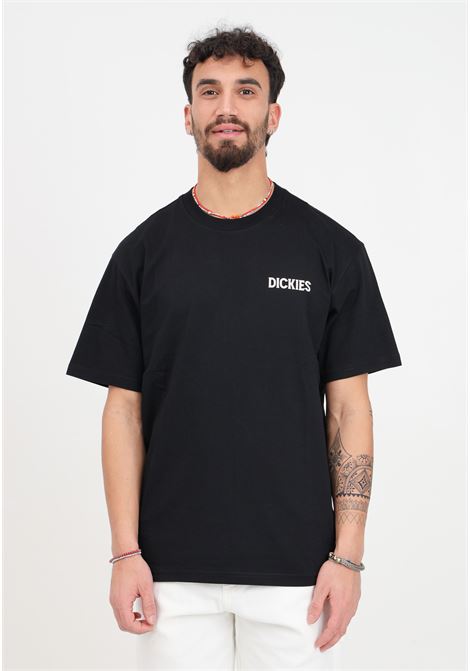 Black men's t-shirt with color print on the back DIckies | DK0A4YRDBLK1BLK1