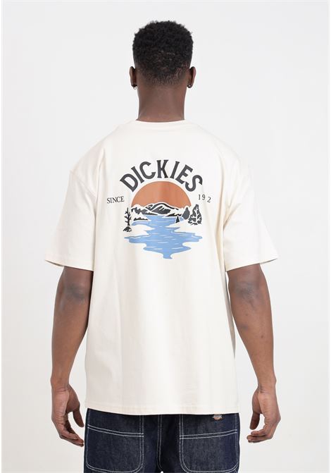 T-shirt da uomo color crema con stampa sul retro DIckies | DK0A4YRDF901F901