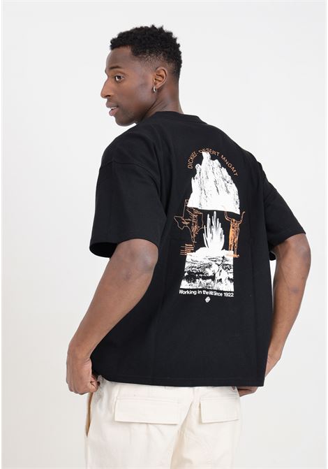 Black men's t-shirt with print on the back DIckies | DK0A4YRKBLK1BLK1