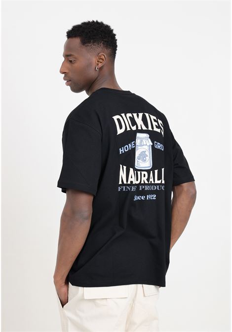 T-shirt da uomo nera con stampa logo sul davanti e sul retro DIckies | T-shirt | DK0A4YRMBLK1BLK1
