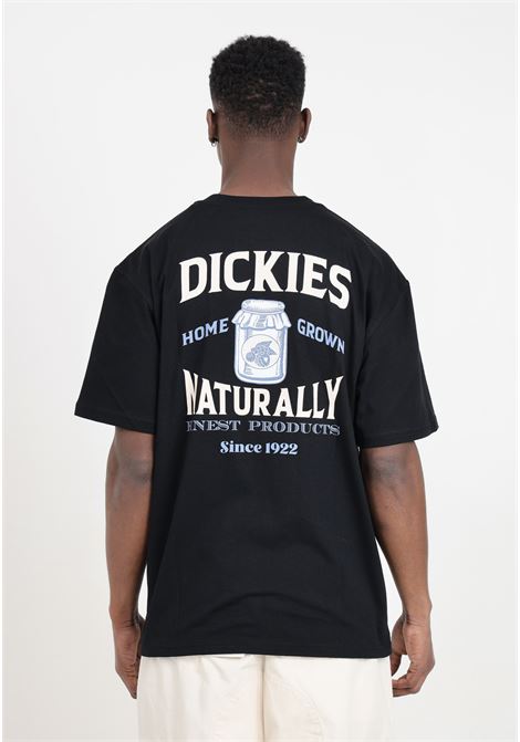 T-shirt da uomo nera con stampa logo sul davanti e sul retro DIckies | DK0A4YRMBLK1BLK1