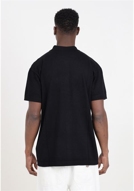 T-shirt da uomo nera, bianca e marrone con bottoni sul davanti DIckies | T-shirt | DK0A4YSOBLK1BLK1