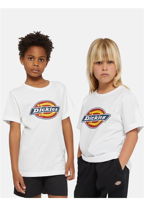 T-shirt bambino bambina bianca con stampa logo DIckies | T-shirt | DK0KSR270WH10WH1