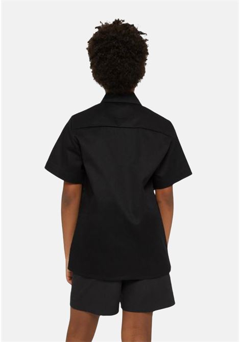 Camicia nera da bambino a maniche corte DIckies | Camicie | DK0QS201DCK1DCK1