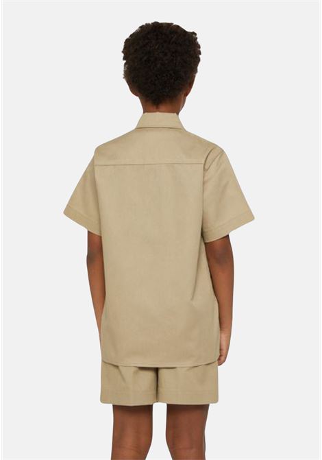 Beige children's shirt with short sleeves DIckies | DK0QS201DSR1DSR1