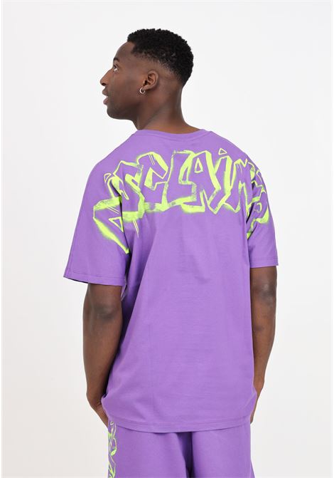 T-shirt viola con grafica stilizzata sul retro in verde DISCLAIMER | T-shirt | 24EDS54202VIOLA
