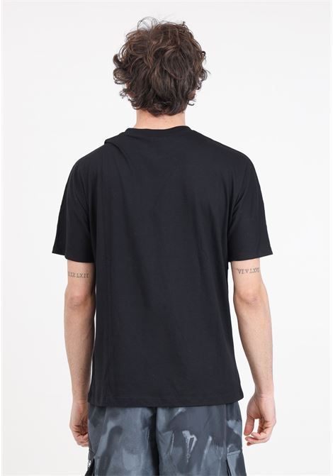 T-shirt nera da uomo con stampa logo in bianco DISCLAIMER | 24EDS54260NERO