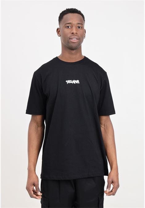 T-shirt nera da uomo con grafica street sul retro DISCLAIMER | T-shirt | 24EDS54435NERO