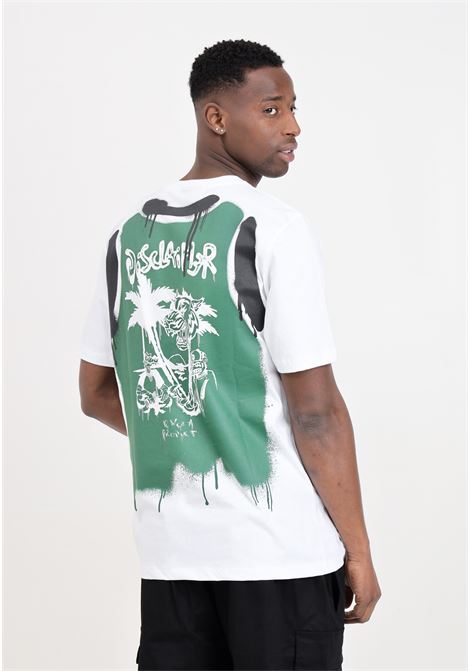 White men's t-shirt with graphics printed on the back DISCLAIMER | 24EDS54465BIANCO