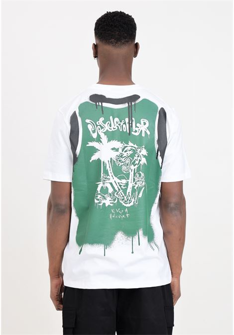 White men's t-shirt with graphics printed on the back DISCLAIMER | T-shirt | 24EDS54465BIANCO