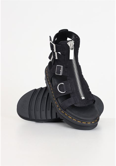 Olson black tumbled nubuck women's sandals DR.MARTENS | Sandals | 31542057.