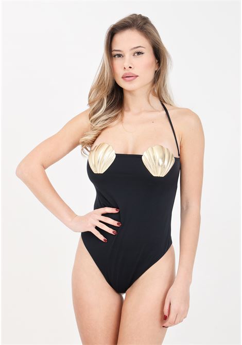 Black gold sheels women's monokini DSQUARED2 | Beachwear | D6BK84920010
