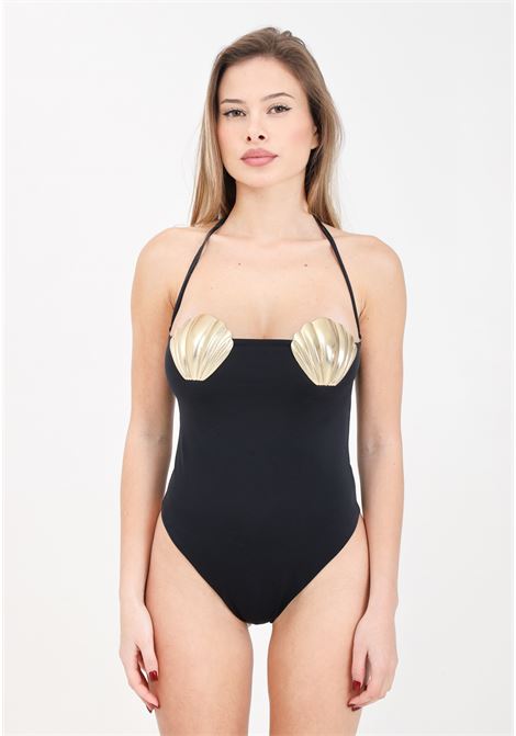 Monokini da donna nero gold sheels DSQUARED2 | Beachwear | D6BK84920010