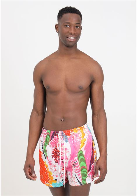 Shorts mare da uomo stampa multicolor DSQUARED2 | Beachwear | D7B645720994
