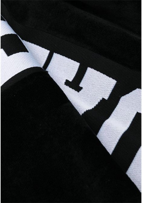 Black beach towel for men and women with white jacquard logo DSQUARED2 | D7P005450010