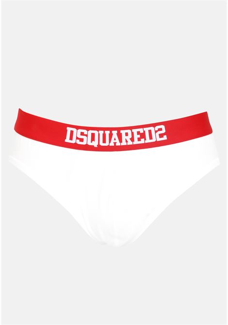 White men's briefs with logoed elastic band DSQUARED2 | D9L615060104