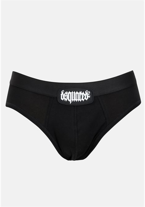 Black men's briefs with white logoed elastic band DSQUARED2 | D9L615080010
