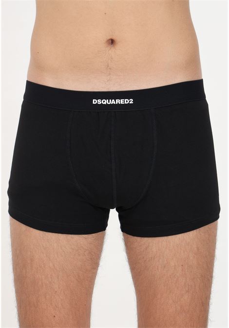 Black boxer with logo elastic for men DSQUARED2 | D9LC6481001