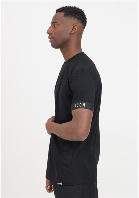 T-shirt nera da uomo con banda elastica sulla manica DSQUARED2 | T-shirt | D9M3S5030001