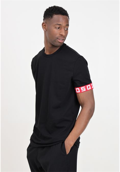 T-shirt nera da uomo con banda elastica sulla manica DSQUARED2 | T-shirt | D9M3S5130001
