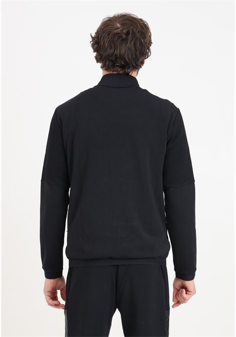 Gold label black men's sweatshirt in technical fabric EA7 | Hoodie | 3DPM09PJUZZ1200