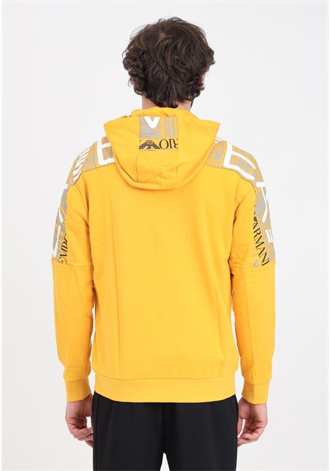 Yellow Graphic Series men's hooded sweatshirt in cotton EA7 | Hoodie | 3DPM74PJEQZ1680