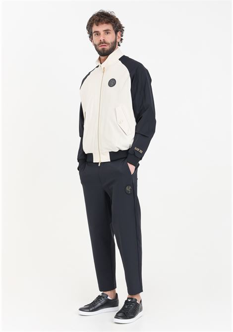 Black men's Soccer trousers in technical fabric EA7 | Pants | 3DPP72PNFRZ1200
