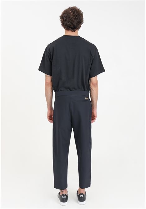 Black men's Soccer trousers in technical fabric EA7 | 3DPP72PNFRZ1200