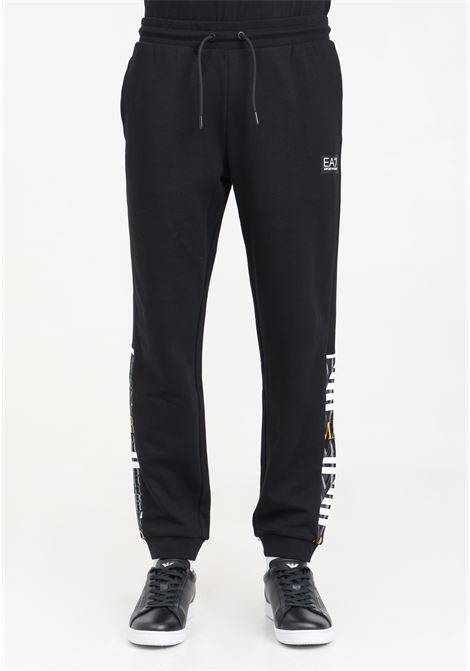 Pantaloni da uomo neri jogger Graphic Series in cotone EA7 | Pantaloni | 3DPP88PJEQZ1200