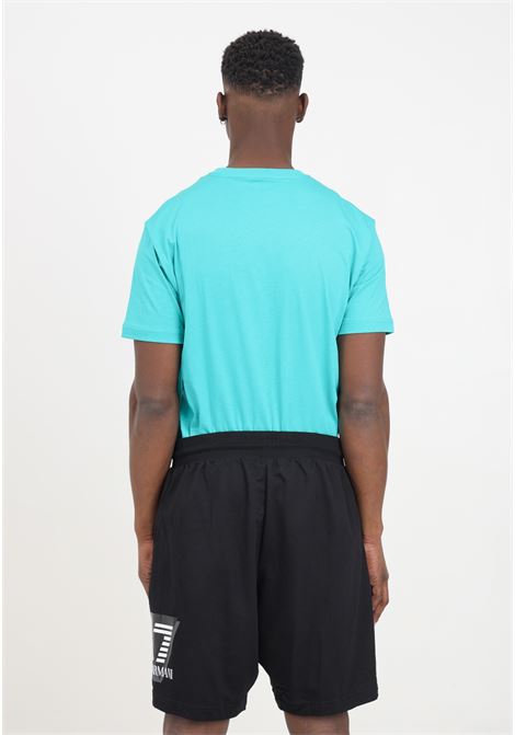 Shorts da uomo neri con stampa logo Visibility EA7 | Shorts | 3DPS63PJ05Z1200
