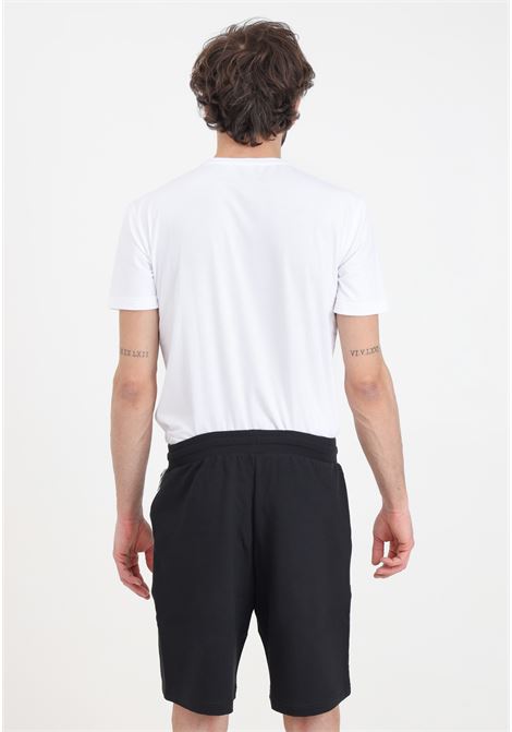 Black men's shorts with side logo print EA7 | 3DPS66PJLIZ1200
